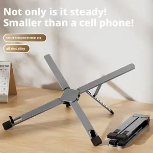6-Level Adjustable Laptop Stand, Foldable Aluminum MacBook Stand for 10-17.3 inch Laptops. Portable, Ultra-Thin & Sturdy Metal Riser with Non-Slip Base, Perfect for Dell, HP, Home Office Desktop Use