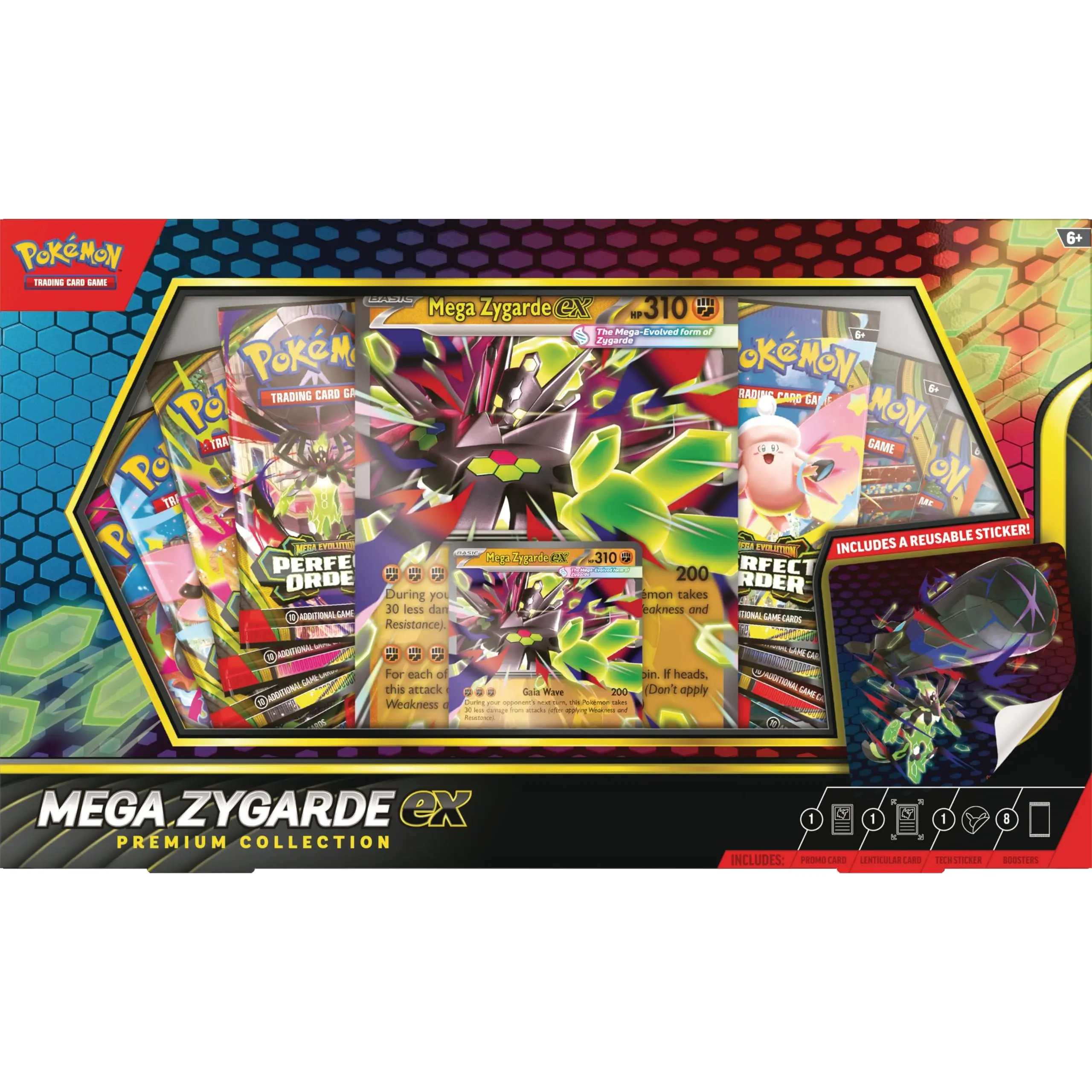 Pokemon TCG: Mega Zygarde ex Premium Collection with 8 Booster Packs