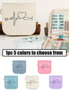 Medical Bag with Heartbeat Stethoscope, Large Capacity, Storage Organizer, Handbag Design, Waterproof Foldable, Ideal for First Aid, Home, Dating, Travel