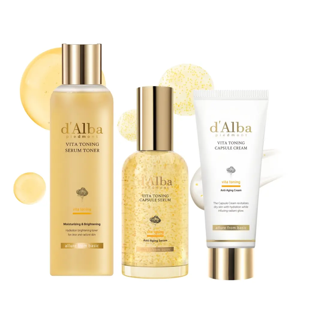OFFICIAL d'Alba] [Set] Vita Toning Serum Toner (6.09 oz) + Vita