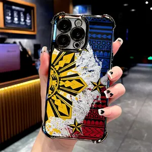 Philippine flag design art pattern Phone Case Suitable for iPhone 17 16 15 14 13 12 11 PRO MAX PLUS, AIR and iPhone X XS MAX Anti-Fall Transparent Soft Back Cover, perfect gift for friends and family