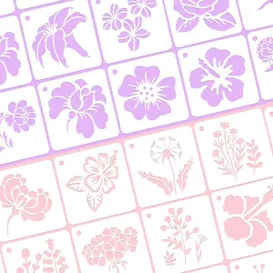 20 Piece Floral Painting Template Set, Reusable for Handmade Art & DIY Wall Decor, Ideal Christmas Holiday Craft Choice, Crafts Kit, Crafting Kit, Craft Kits
