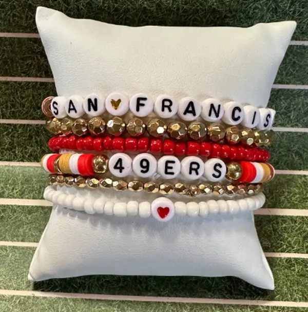 SF Game Day Inspired Heishi Stackable Bracelets set or Stanley Cup Accessory Set