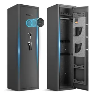 MUTAK 6-Gun Safe – Quick Access Rifle & Pistol Storage with Alarm, LED, Digital Keypad & Removable Shelf