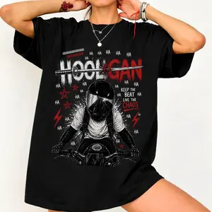 Kpop Street Rider Tee Hooligan Graphic T-Shirt, Korean Streetwear Aesthetic, World Tour Inspired Merch