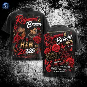 Y2K Retro R&B Aesthetic V2 Graphic Tee, Vintage Washed Oversized T-Shirt, 2000s Bootleg Style Music Shirt