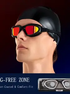 Unisex Swimming Goggles, Anti-Fog Leak-Proof Design, UV Protection, Adjustable Strap, Comfortable Silicone Padding, HD PC Lenses, Outdoor Sports Eyewear