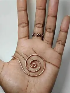 Handcrafted Spiral Chakra Balancing Ring Meditation and Energy Jewelry, Suitable for Both Women Men. Activation, Aura Purification, Yoga Work, Spiritual Gift (adjustable Size, Nine Fixed Sizes) Style Sophisticated Piece