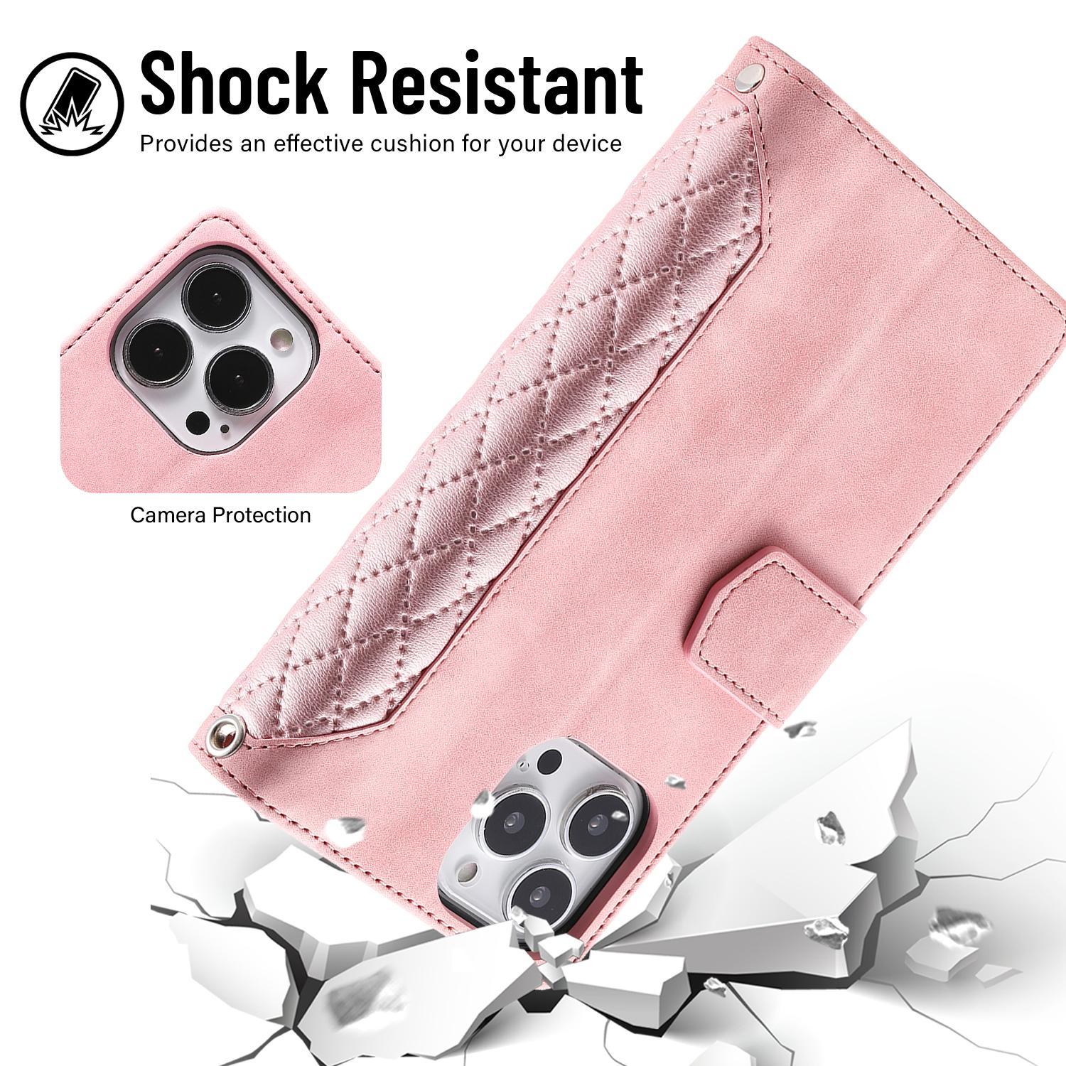 Wallet Case For iPhone 17 16 15 14 13 12 11 Pro Max, PU Leather Phone Case with Card Holder Kickstand & Wrist Strap Cover Magnetic Closure Flip Handbag Zipper Purse Shell for Women Girls Wallet Case For iPhone 17 16 15 14 13 12 11 Pro Max, PU Leather Phone Case with Card Holder Kickstand & Wrist Strap Cover Magnetic Closure Flip Handbag Zipper Purse Shell for Women Girls