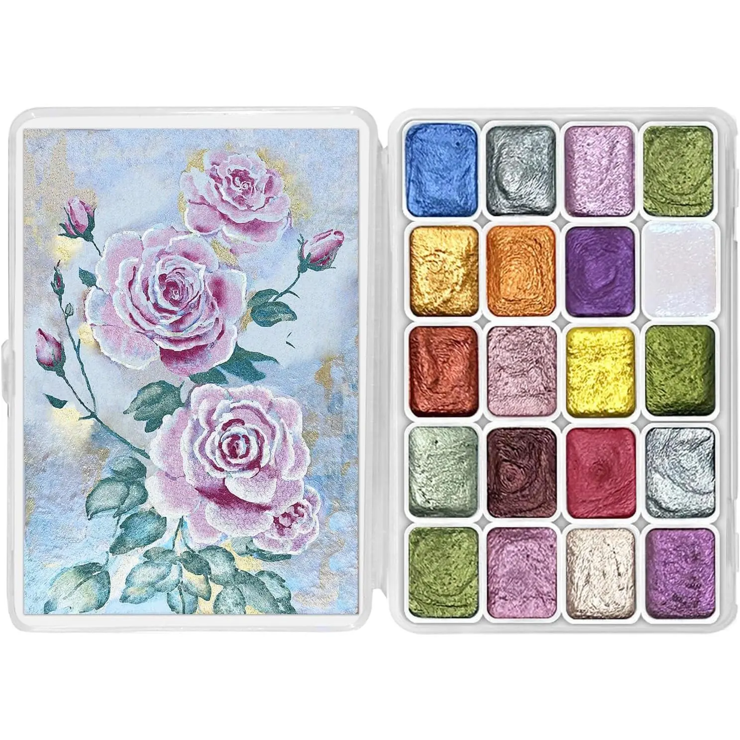 Mini Forestry Shifting Watercolor Painting Set, 20 Color Shifting Watercolor  Set, Shimmer Metallic Watercolor Paints Set, Glitter Watercolor , Solid, Rococo Style
