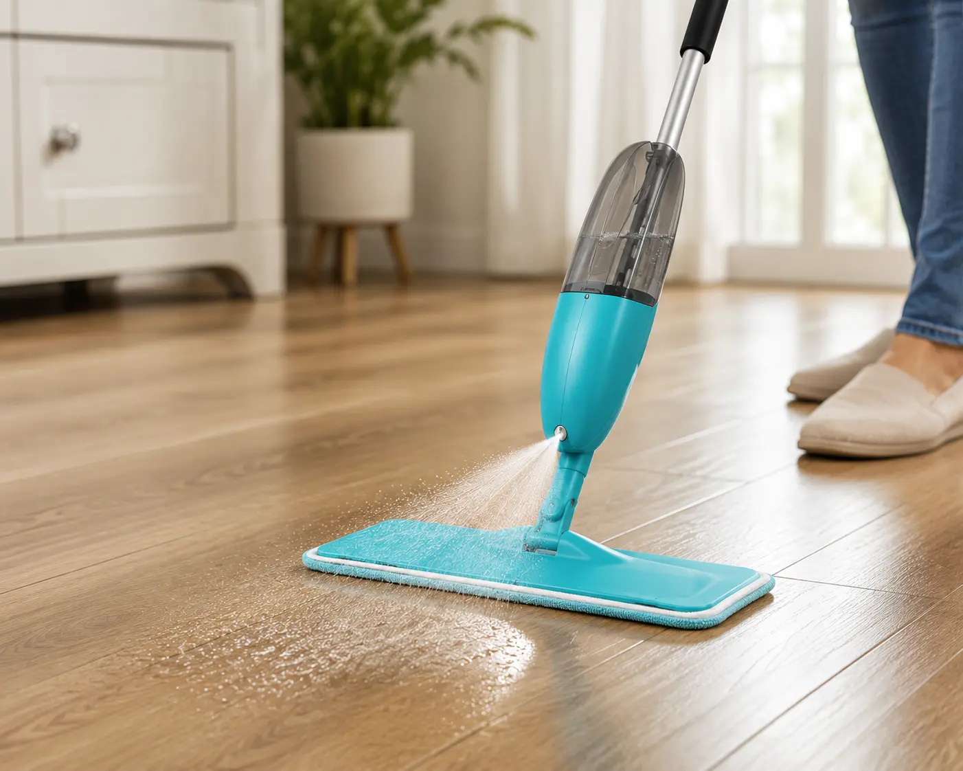 360° Rotatable Spray Mop with Refillable Water Tank - Home Care Hardwood, Tile, Laminate Floor Cleaning Mop