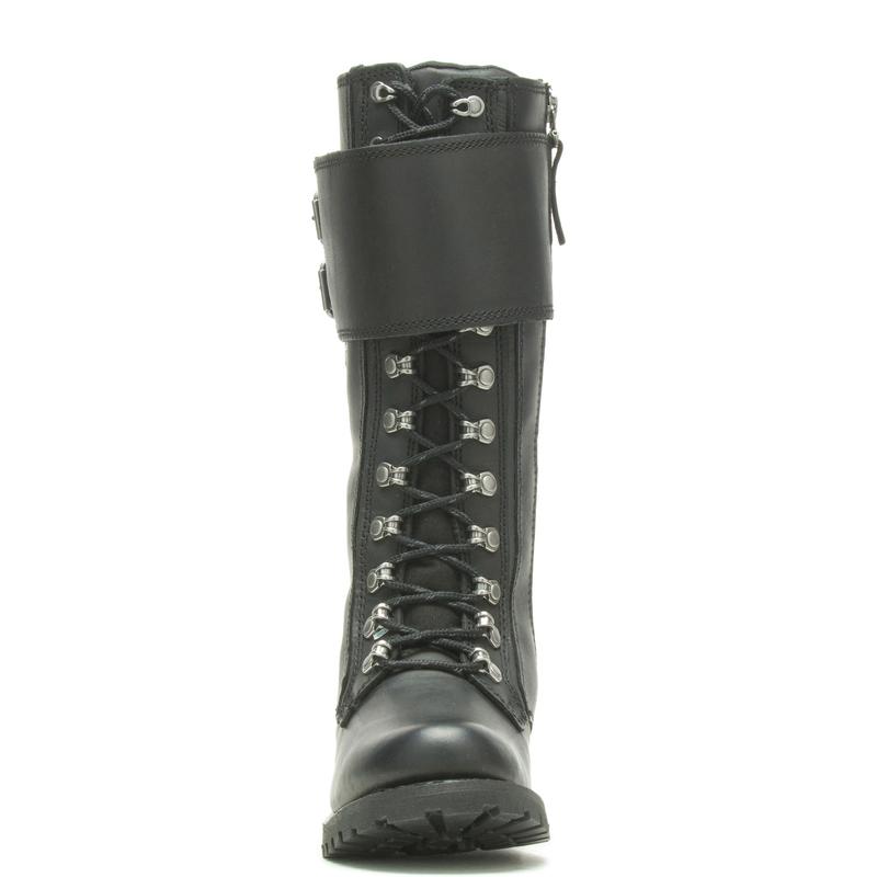 Harley-Davidson Grimes 12" Lace D87205 Womens Black Leather Motorcycle Boots