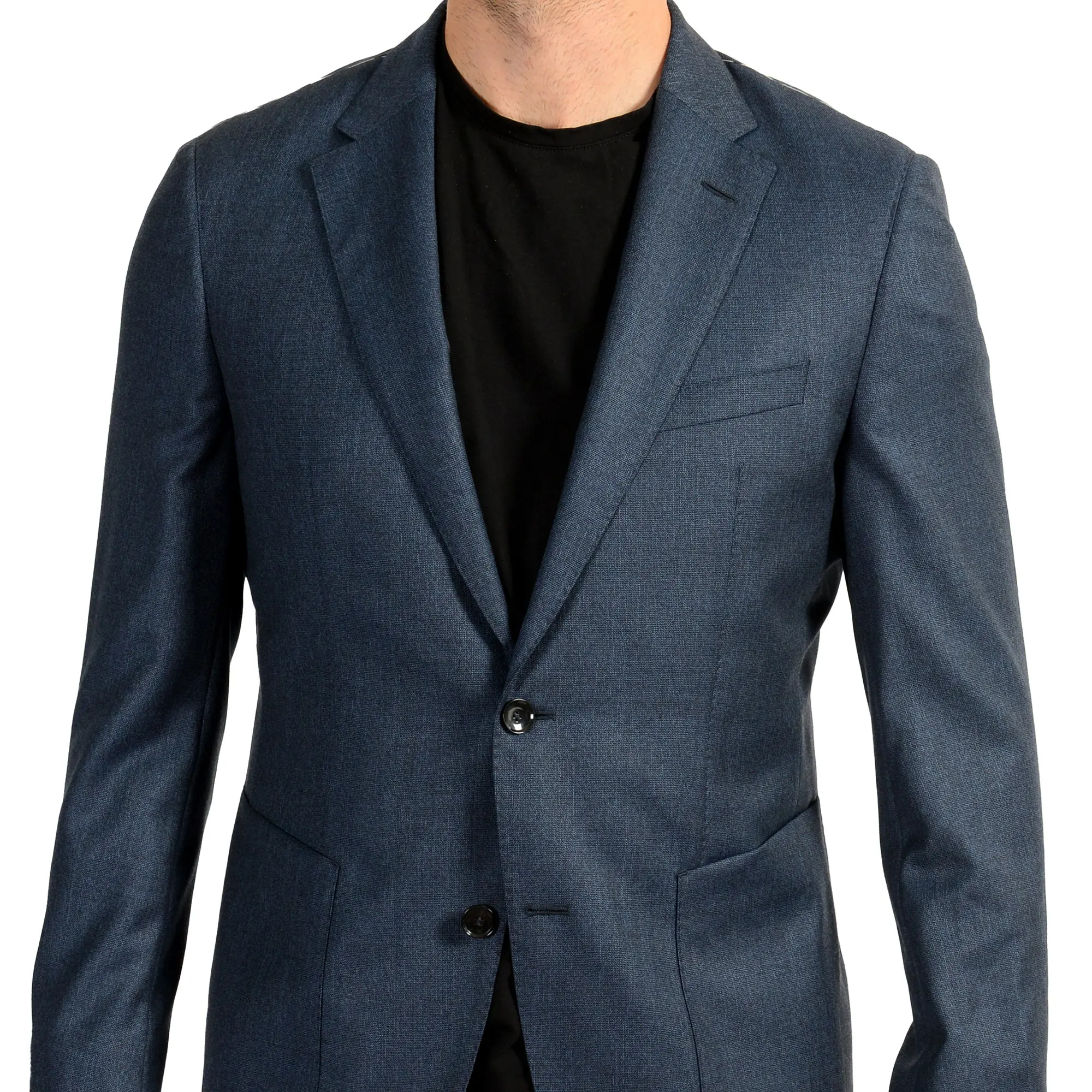 Hugo Boss Men's Blue 100% Wool Two Button Blazer US 40R IT 50R