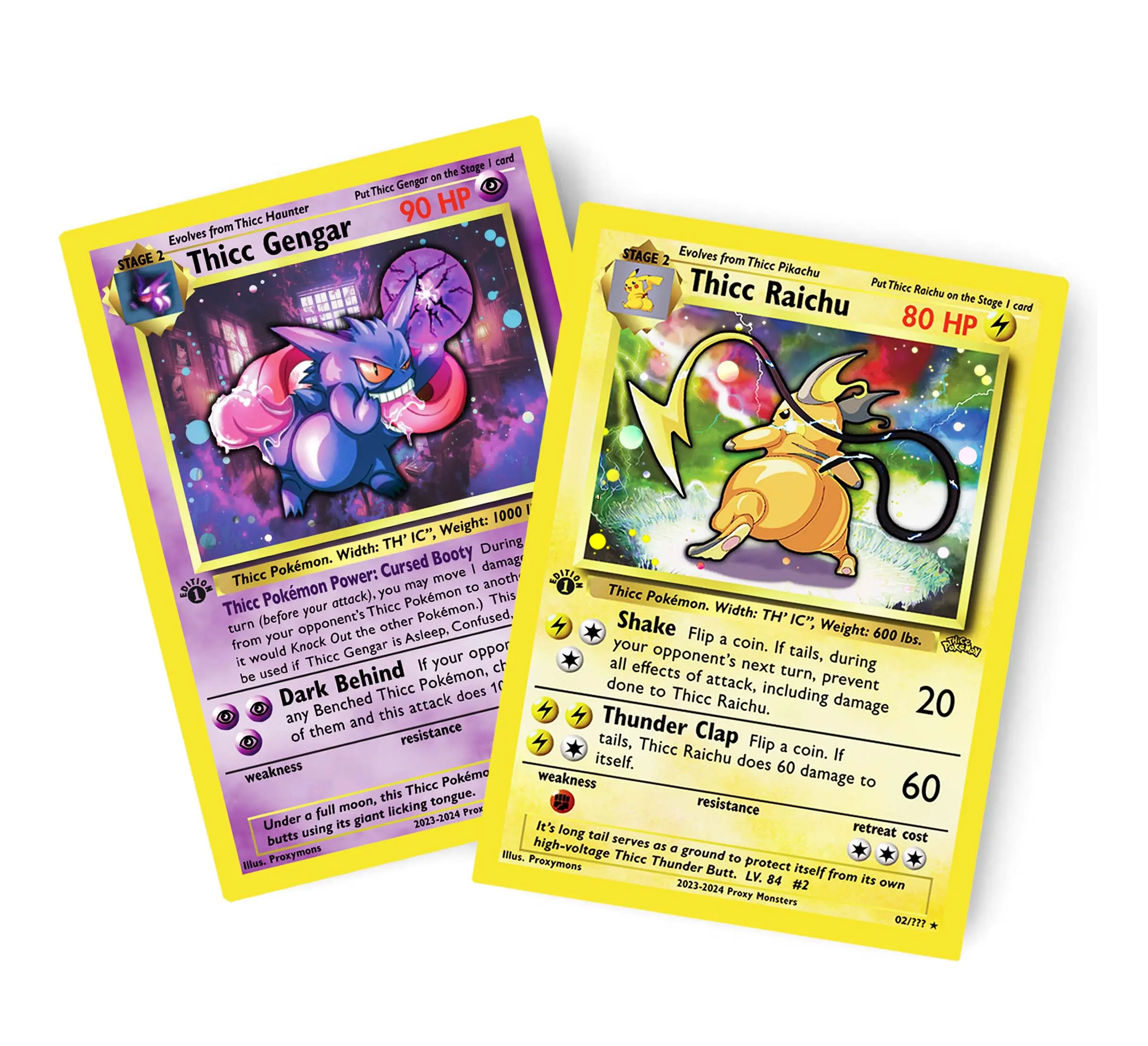 thicc pokemon card set Thicc Pokemon Fan-Art Cards