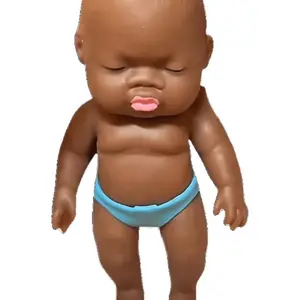 Big black baby pinching music decompression artifact black doll small gift doll doll Natasha