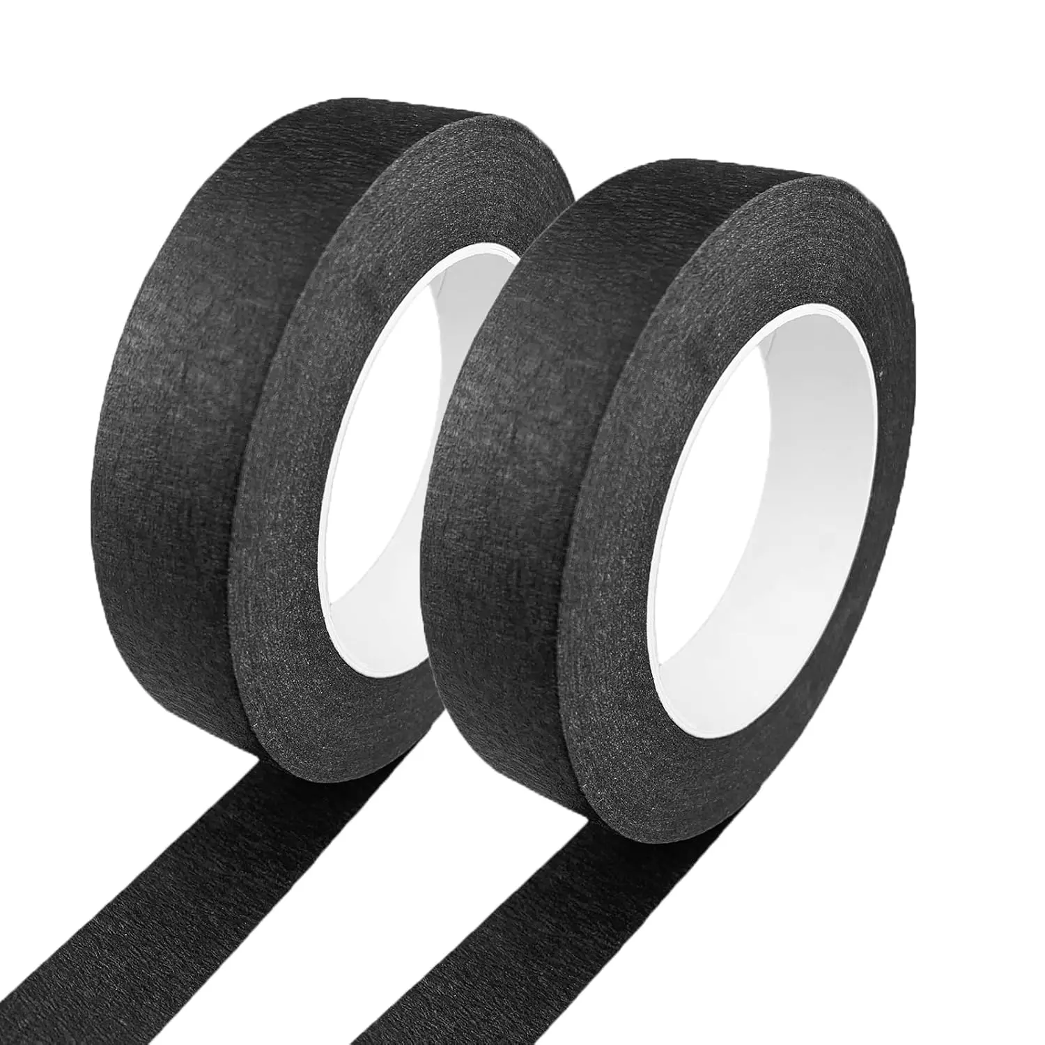 Black Masking Tape 1 Inch x 55 Yards 2 Rolls Painters Tape for Painting Home Office School Stationery Arts Crafts Decoration