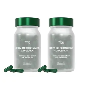 Salus Lyfe All Natural Body Deodorizing 60 Capsules - Neutralize Odor Naturally with Chlorophyll