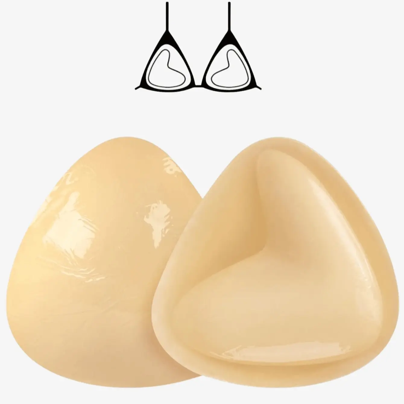Double-Sided Adhesive Bra Pads, Waterproof Sticky Bra Cups, Lifting Adhesive Bra Pads, Suitable for Bra Padding, Breast Enlargement Products, Adhesive Bra Inserts