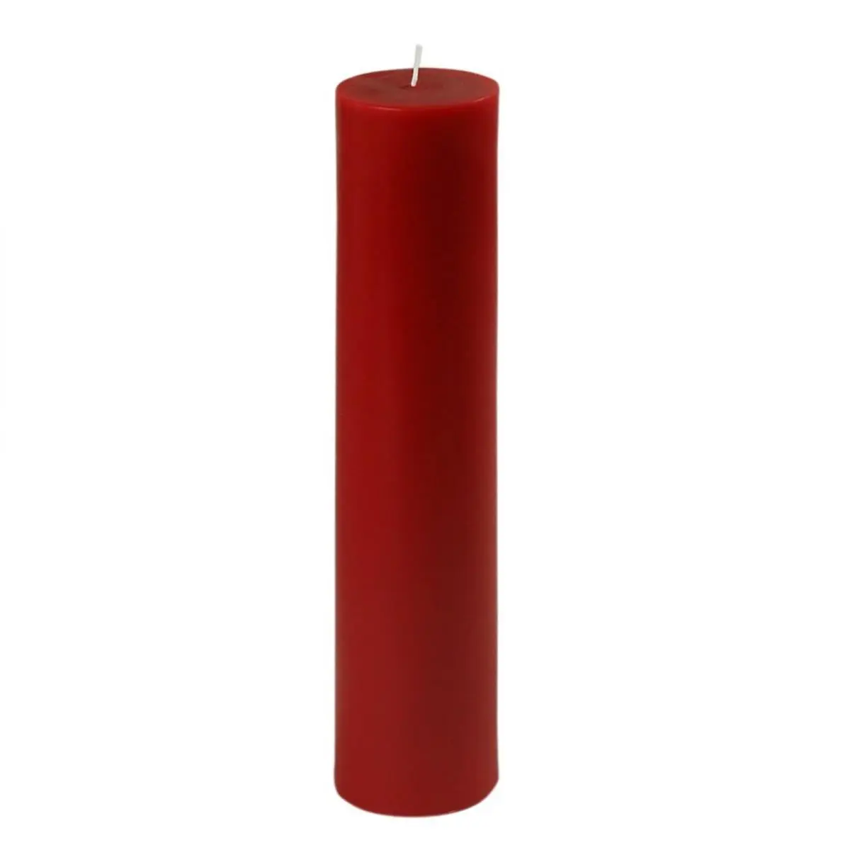 Jeco CPZ-2904 Hand Poured Decorative Red Pillar Candles (2-Pack), 9x2 in, 51-Hour Long Burn Time, Room Decor, Gift Idea for Loved Ones