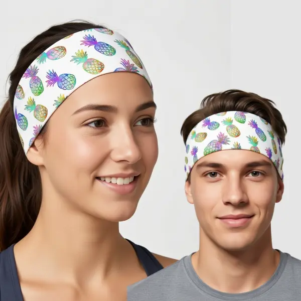 RAVEbandz The Pro Perfect Pineapple Wide No Slip Headband, Tropical Stretch Hair Band, Summer Hair Accessory for Beach, Cruise, Vacation & Resort Wear