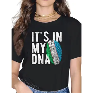 100% Cotton It's in My DNA Uzbek National Flag Uzbekistan Heritage T-Shirt