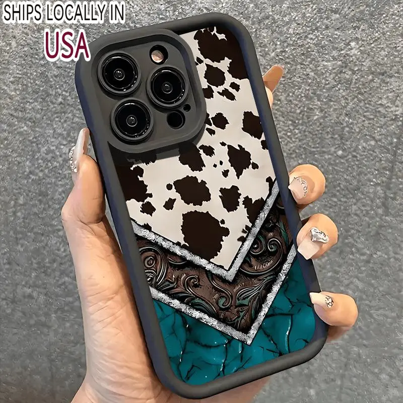 Case for iPhone 16 Pro Max 15 Plus 14 13 12 11 XS XR Stylish Western Culture Cowboy Totem Pattern Anti-Scratch Shockproof Soft Silicone Protective Cover iphone  15  pro  max  case