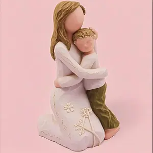Heartfelt Keepsake Figurine - Memorial Gift for Mom, Birthday Present from Son, Emotional Tribute Statue, Comforting Loss Remembrance, Thoughtful 4.7" Sculpture for Mothers Christmas Cream Decor Box