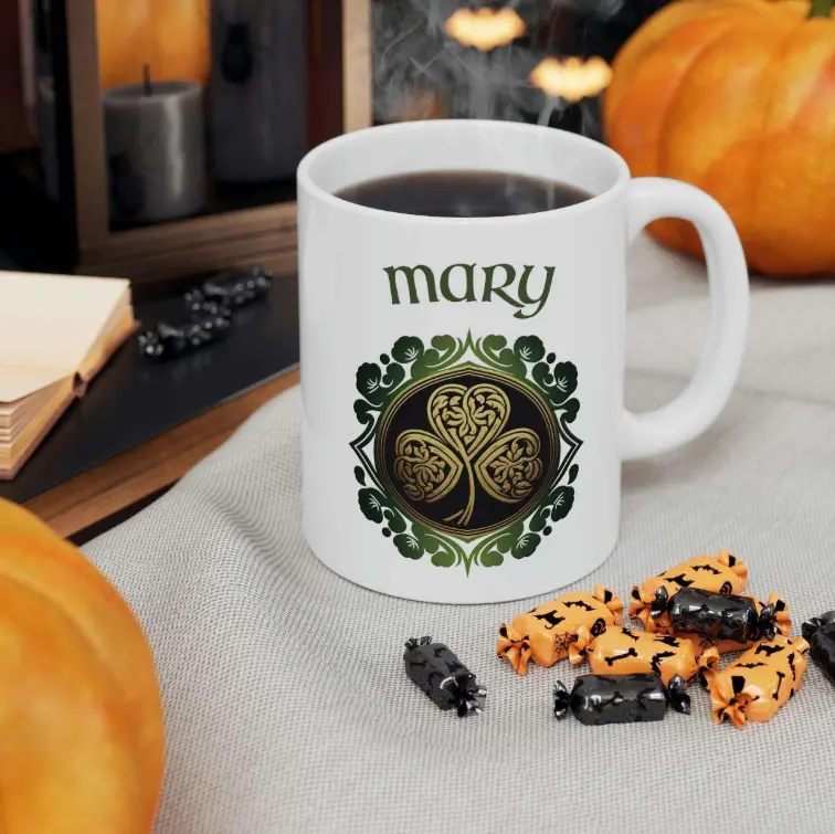 [Up to 65% Off][Free Shipping] Classic Celtic Victory Printed Round Ceramic Mugs (2 Sizes, 15oz Option), Dye-Finished, Glossy, Single-Handle, Dishwasher Safe, Kitchen Coffee Cups, Ideal Gift for Coffee Lovers