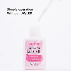 Super Strong Gel Nail Glue Adhesive - Clear Acrylic Nail Glue for Press-On Nails, Nail Stickers and Nail Drills, Non-Scratch, Easy to Use, Sticks Firmly, Durable, Cures Well, Strong Adhesion