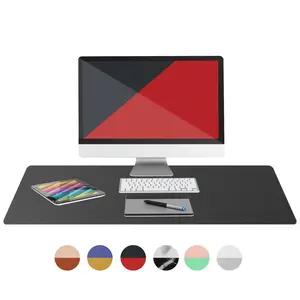 PU Leather Desk Pad, 1 Count Office Desktop Protector, Desk Mat with Comfortable Writing Surface, Desk Organizer for Home Office
