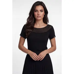 Lola Business Blouse in Black | Deep-Saturation Black Tailored Business Blouse for Conservative Authority | Luna Fashion House