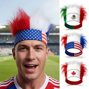 Game Day Fan Wig — National Team Color Curly Afro Hairpiece, Sports Stadium Party Costume Wig for Match Day Tailgate Gatherings 1 Pcs