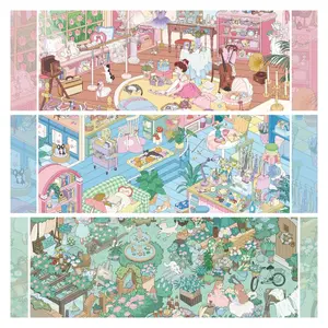 Sticker Kit [3-Pack Set] 3D Miniature Scene DIY Craft - Free Tweezers Sale | Soft Dream Room Series: Ballet Dream, Blue Islet Weaving & Garden Secret Sheets | Aesthetic Scrapbooking Journaling Supplies, Fast Shipping US Warehouse