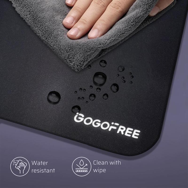 GOGOFREE Glass Gaming Mouse Pad - Premium Glass Pad with Protective Coating, Anti-Slip Rubber Base - Smooth, Precise Tracking