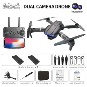 2026 E99 PRO Drone — Dual-Cam 360° Flips, 1-Tap Takeoff/Landing + Auto Return, APP Control, Foldable Design, Long Flight, Optical Flow Hover, 480P Wi-Fi FPV. Newbie-Ready & The Perfect Gift for Teens camera