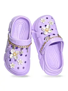 Women's Lightweight Purple Eva Clogs for Summer, Non-slip Thick Sole, Breathable Open-toe Beach Sandals In, Durable and Stylish Slip-on Shoes, Slipper, Footwear