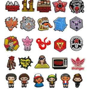 Shoe charms set, Bling Shoe Charms, Stranger Things cartoon series, comfortable design, durable and stylish, suitable for everyday wear, the ideal gift for fashionistas crocs accessories