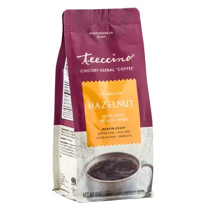 Teeccino Hazelnut Chicory Herbal Coffee - 7% Organic, Made with Organic Herbs, Medium Roast, Dark Flavor