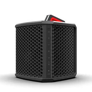 Portable Wet Sounds WS-L Speaker with Red Accent and Honeycomb Design