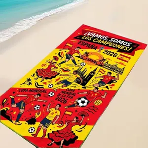 “Spain 2026 World Cup festival illustration towel! ‘¡Vamos, Somos Campeones!’ with flamenco dancers, matadors & explosive red-yellow — Party beach merch for Spanish fans 🔥 #Spain2026 #WorldCupTowel #FlamencoStyle #FIFAMerch #TikTokMadeMeBuyIt”