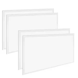 SEURON 2x4 FT LED Flat Panel Troffer Light 5000K 7800lm 2x4 LED Light Fixture Recessed Edge-Lit Drop Ceiling Light 0-10V Dimmable ETL Listed Lay-in Fixture for Office Shop Kitchen 4 Pack