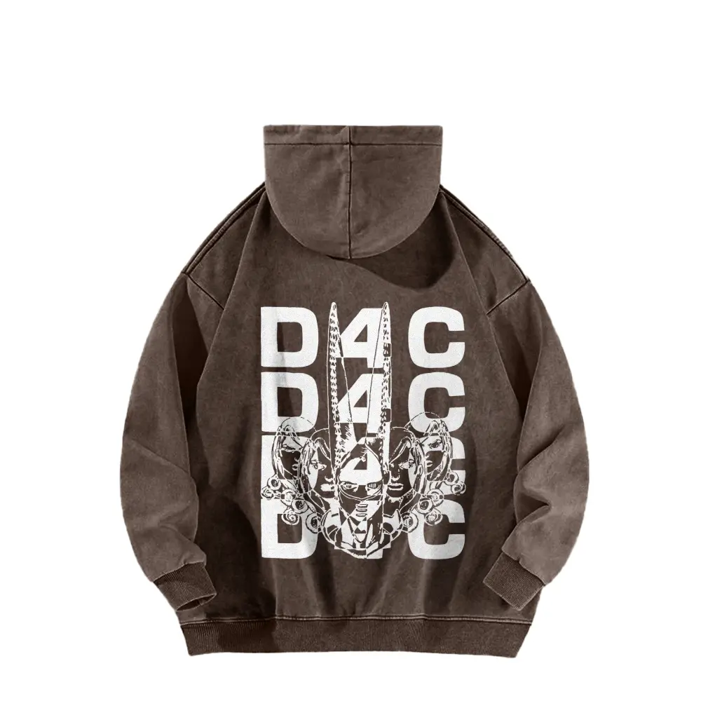 SBR D4C Acid Wash Hoodie“JOJO's Bizarre Adventure” American Style SBR D4C Acid Wash Hoodie“JOJO's Bizarre Adventure” American Style