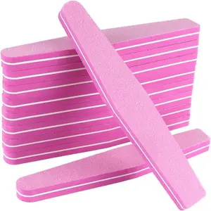 10 Pack 100/180 Grit Nail Files and buffers,Double Sided Nail Files,Nail Buffer Block,Fingernail File,Sponge Buffing Nail File,for Acrylic/Natural Nails(Pink)