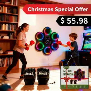 【Christmas gifts】Music Boxing Machine, Boxing Wall Mount Machine For Adult, Smart Boxing Traineing Machine With Boxing Gloves, Boxing Workout Equipment Target For Home, Office, Gym (Upgrade)