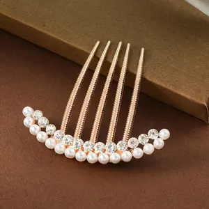Rhinestone Decorated Hair Insert Comb, Elegant Hair Side Comb for Women, Heatless Styling Tools for Women & Girls Daily Use, Hairpins