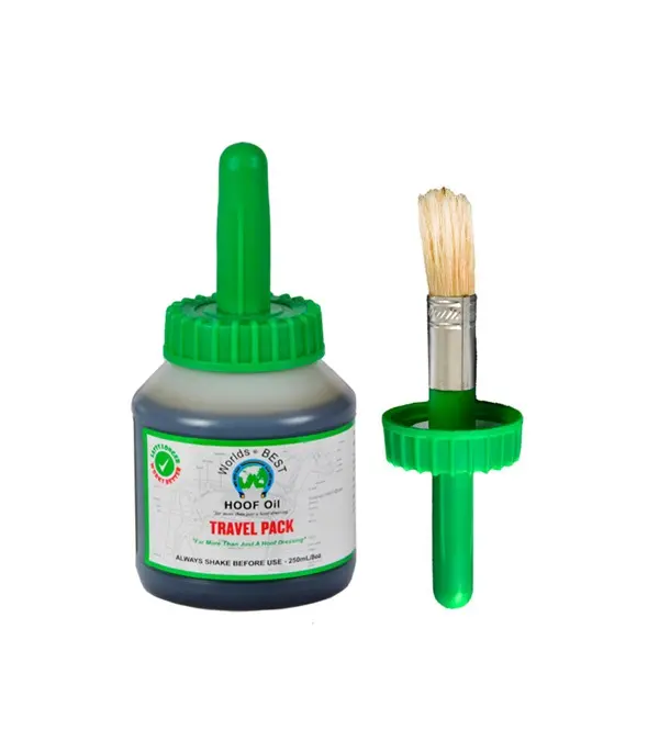 World's Best Equine Hoof Oil for Horse Equine Care - 100% Natural Ingredients, Vitamin-Infused Quick-Absorb Formula for Healthy Growth, 8oz Travel Pack with Applicator, Recommended, Master Farriers, Equine Practitioners