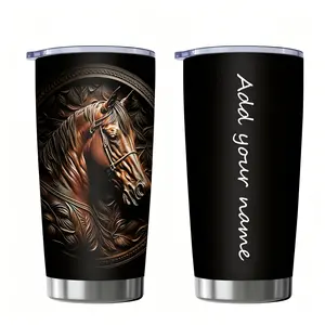 Custom 20oz Stainless Steel Tumbler - Personalized Insulated Cup, Ideal Reusable Gift for Christmas, Birthdays & Holidays