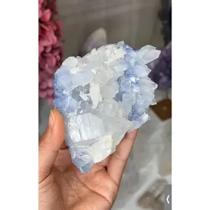 Large Dumortierite in Quartz Cluster - Very Rare