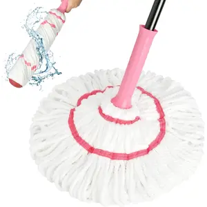 Self-Wringing Twist Mop for Floor Cleaning, 57" Long Handle Heavy Duty Microfiber Mop for Wet Mopping  Tile, Hardwood, Kitchen, Bathroom, Patio, Garage, Commercial Household Clean ()