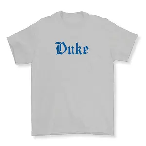 Duke Lettering Basketball Sports Graphic T-Shirt, Classic Collegiate Vintage Tee, University Streetwear Top, Casual Menswear Womenswear